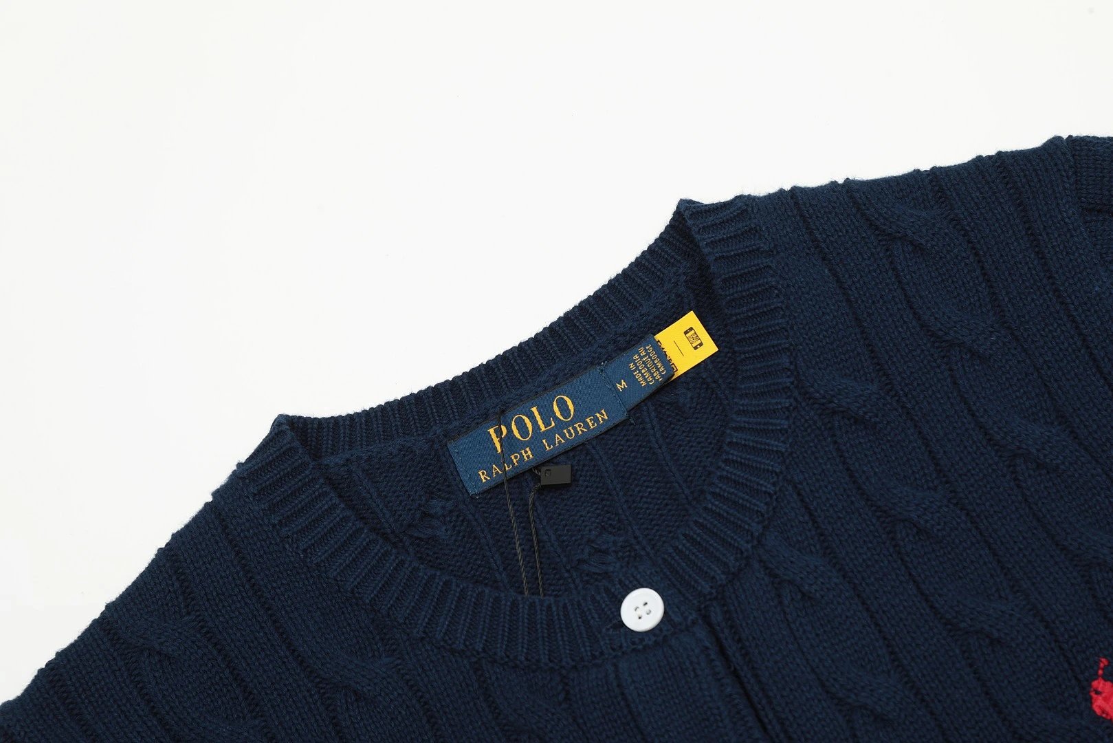 Cable-knit Slim Fit Cardigan Tee, Cerulean - Gallery Image 14 - Detailed View