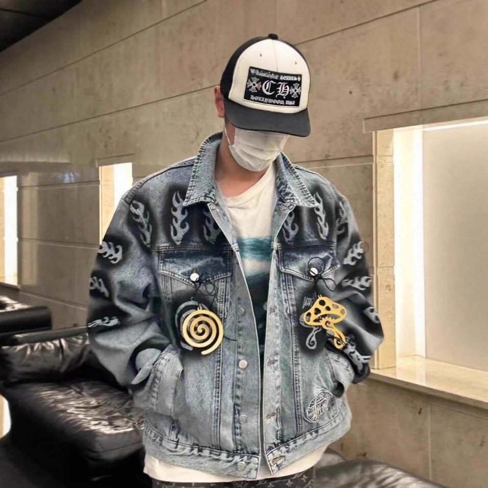 Stussy Artistic Graffiti Denim Jacket Multicolor - Gallery Image 8 - Detailed View