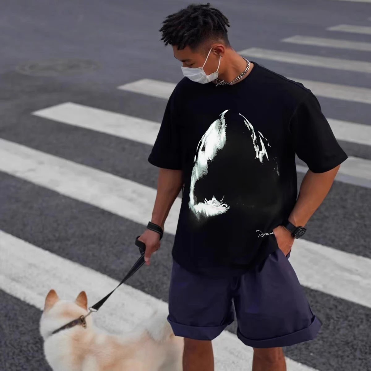 Represent Shark Tee Black - Gallery Image 10 - Detailed View