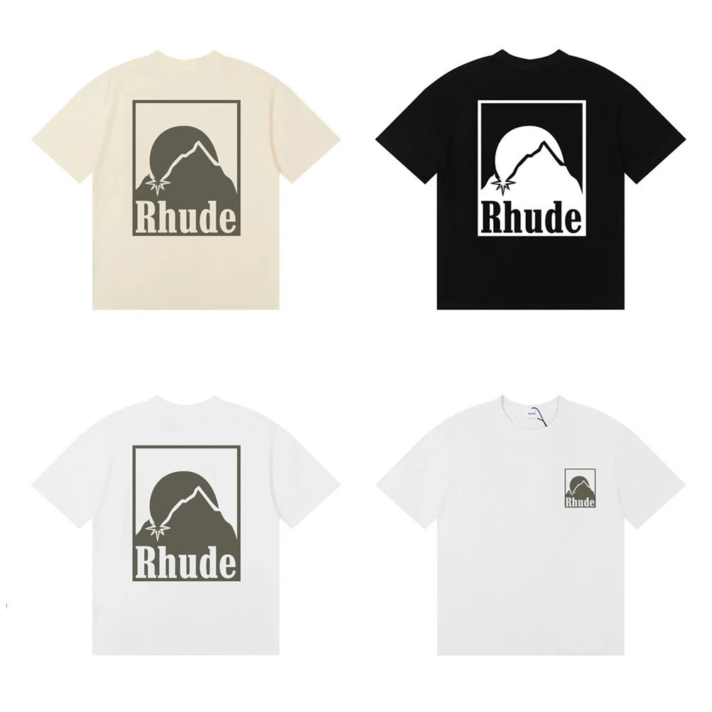 Rhude Sunset Print T-Shirt Multicolor - High Quality Product Image - Cnfans