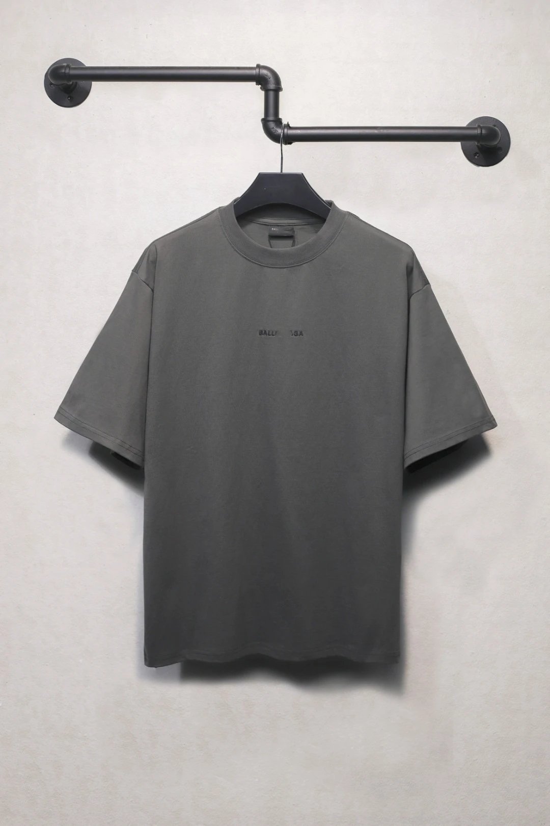 Unisex Embroidered Loose Fit Short Sleeve Tee, Dark Olive - High Quality Product Image - Cnfans