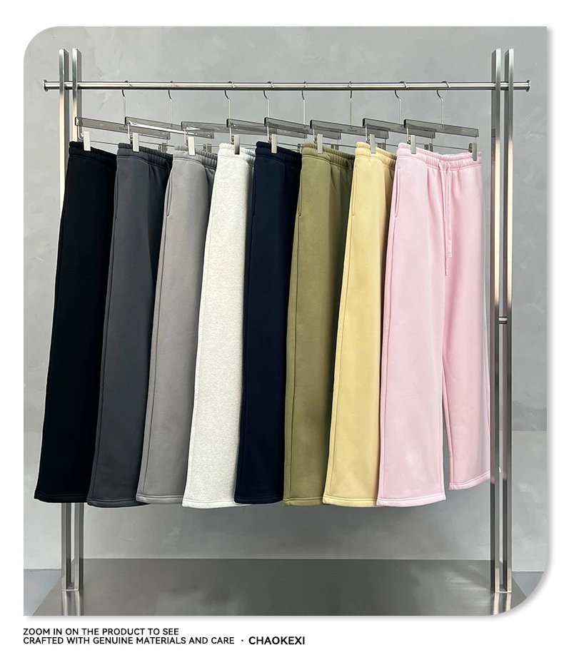 Mens Straight Leg Velvet Sweatpants, Autumn Navy - Gallery Image 13 - Detailed View