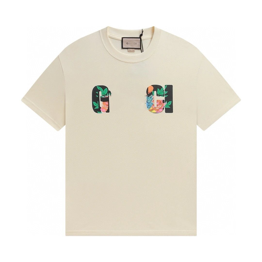 Unisex Cotton Graphic Tee Lunar New Year Theme Ecru - Gucci - Cnfans - $21.94