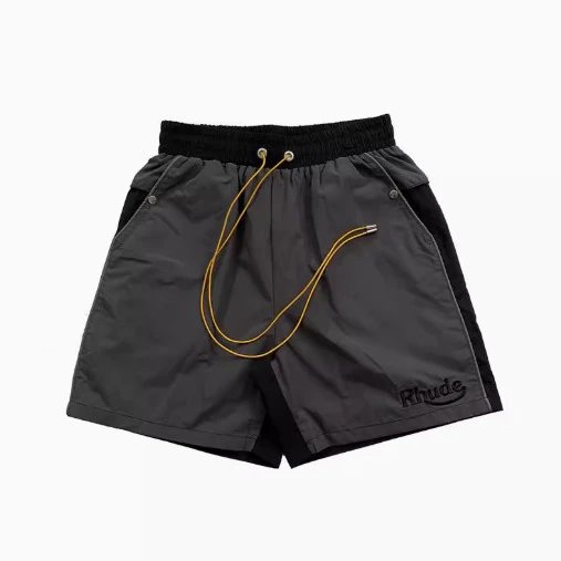 Rhude Embroidered Colorblock Shorts Multicolor - Gallery Image 6 - Detailed View