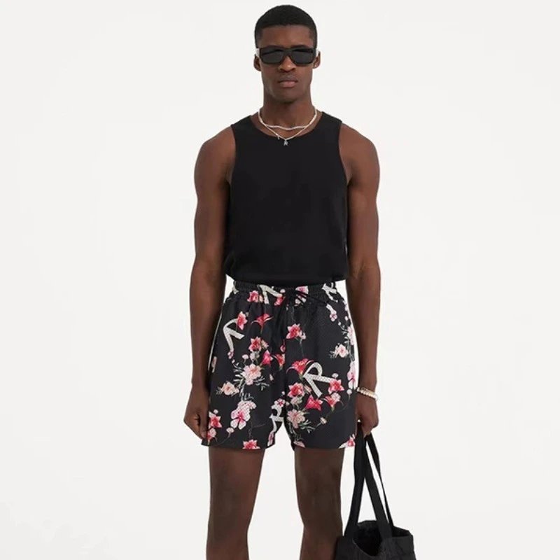 Represent Floral Mesh Shorts Multi - Gallery Image 8 - Detailed View