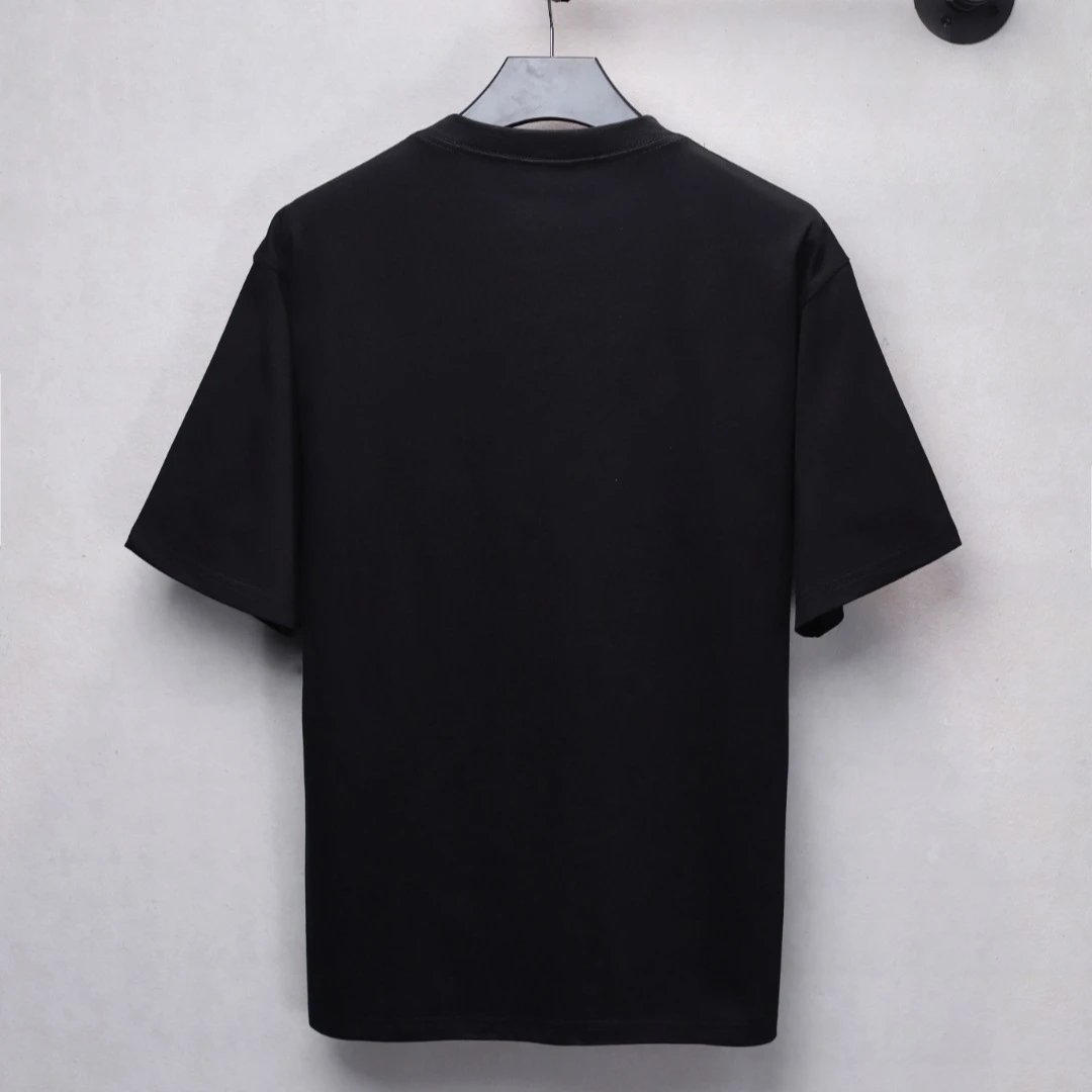 Unisex Oversized Dripping Logo Summer Tee Onyx Black - Gallery Image 2 - Detailed View