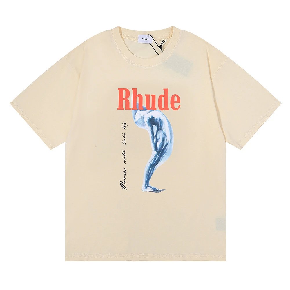 Rhude Abstract Art Printed Tee Multicolor - Gallery Image 7 - Detailed View