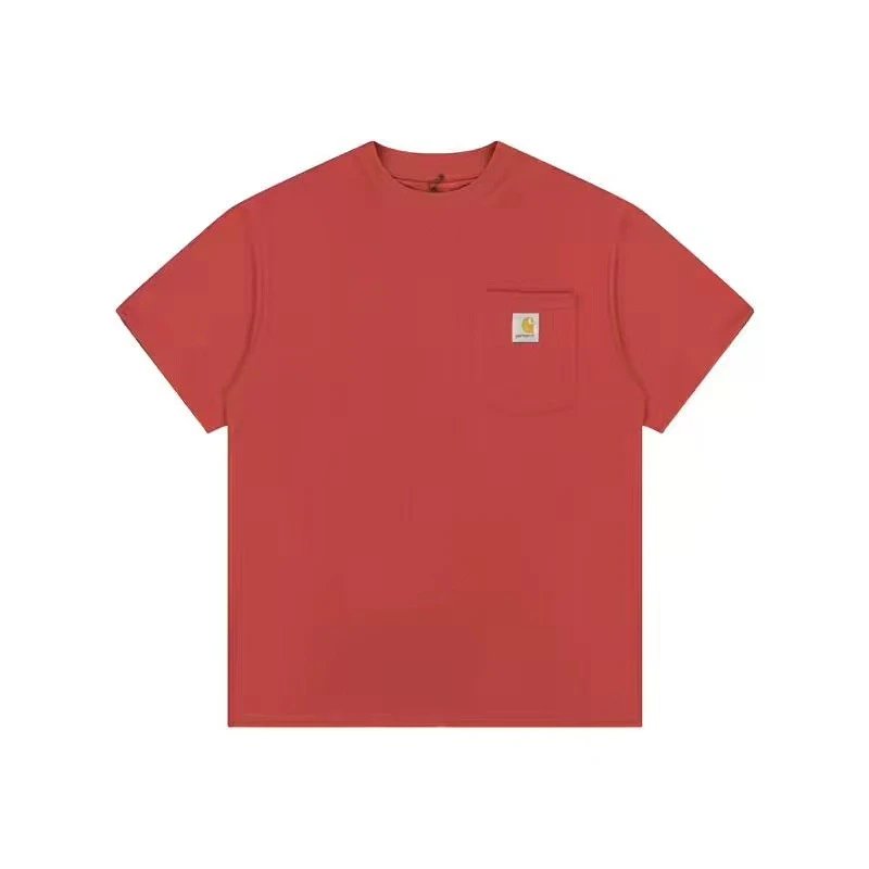 Casual Cotton Men's Pocket Tee Basic Top Umber - Gallery Image 12 - Detailed View