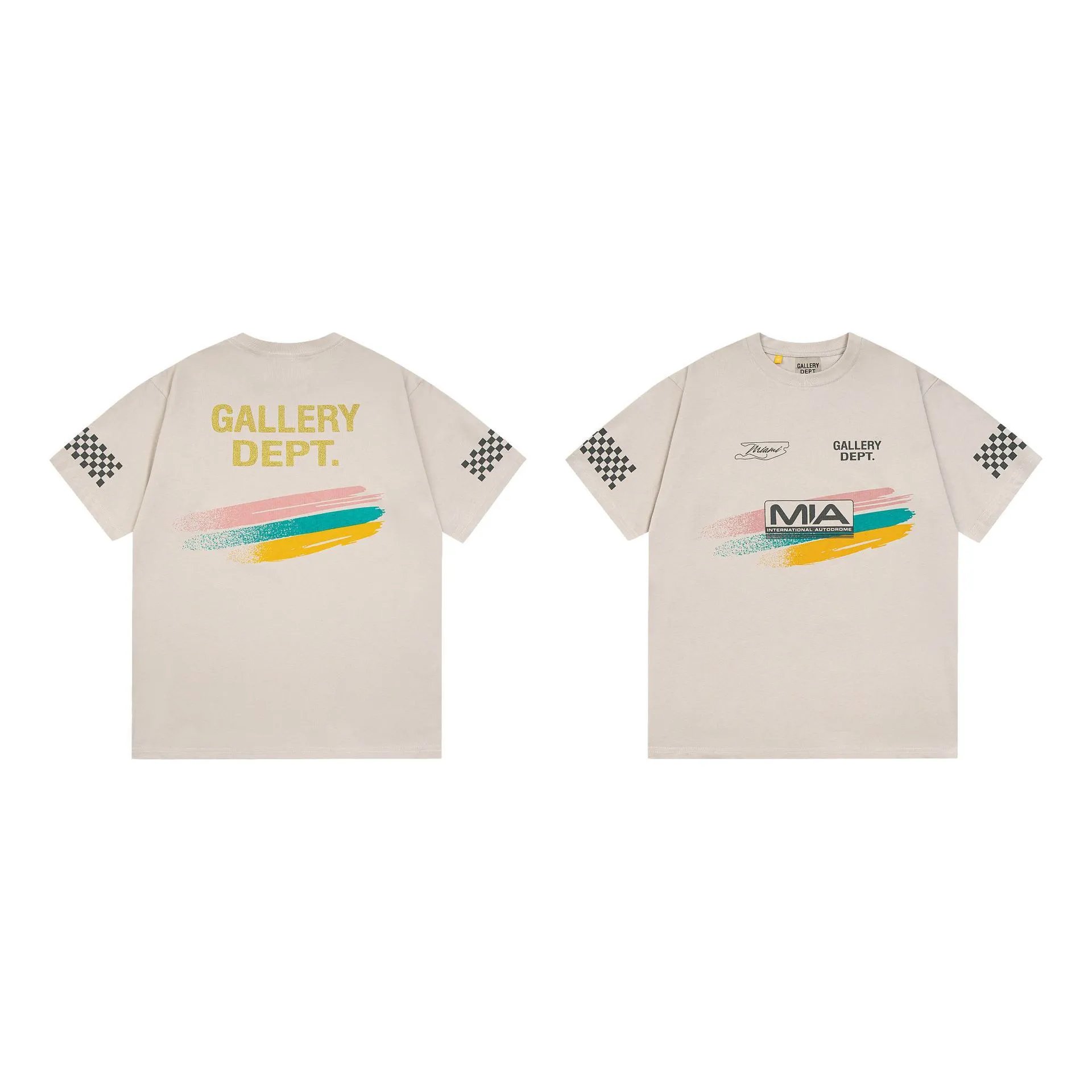 Gallery Dept Beige Racing T-shirt - Related Product - Cnfans