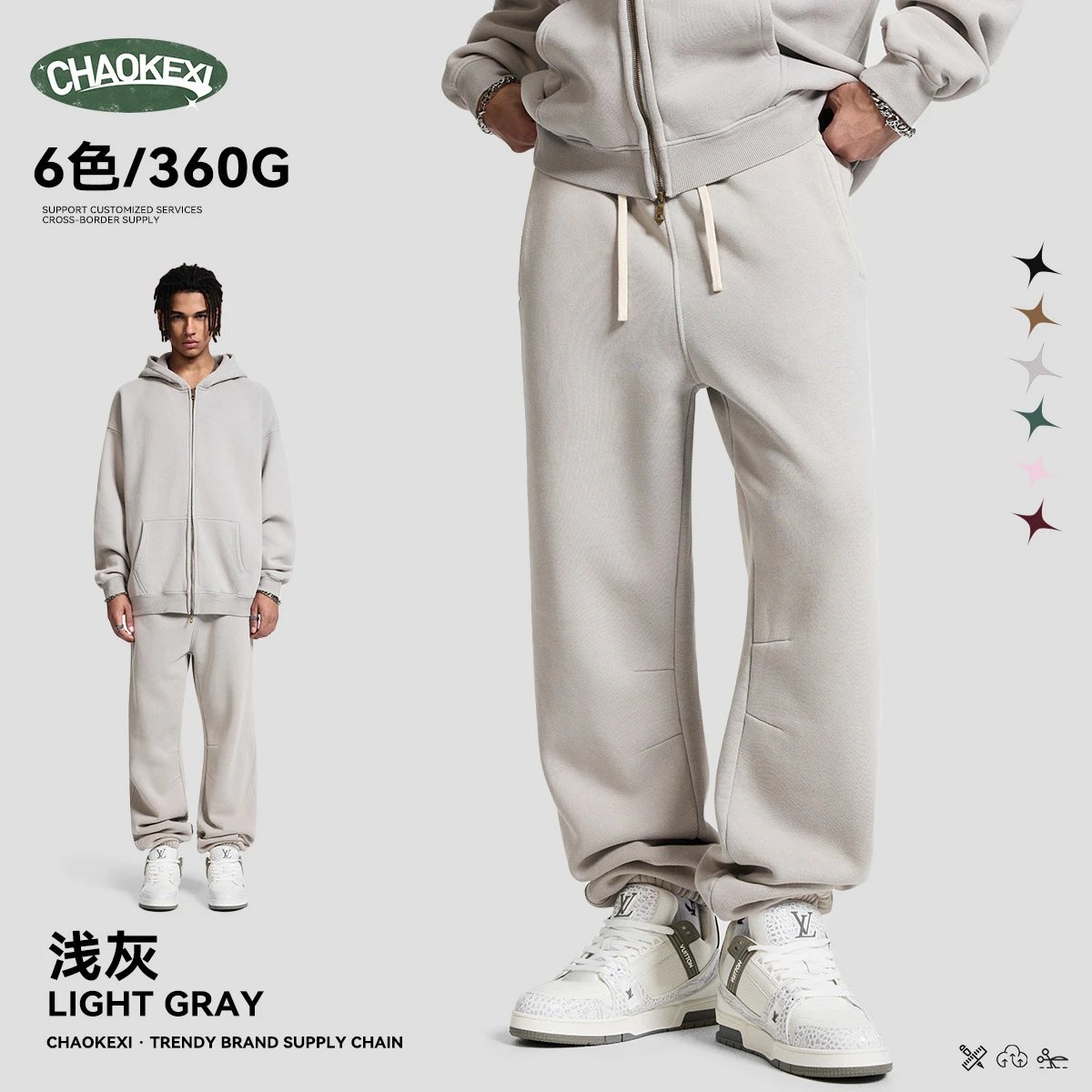 Unisex Fleece Hoodie Set Autumn/Winter Slate - Calvin Klein - Cnfans - $30.32