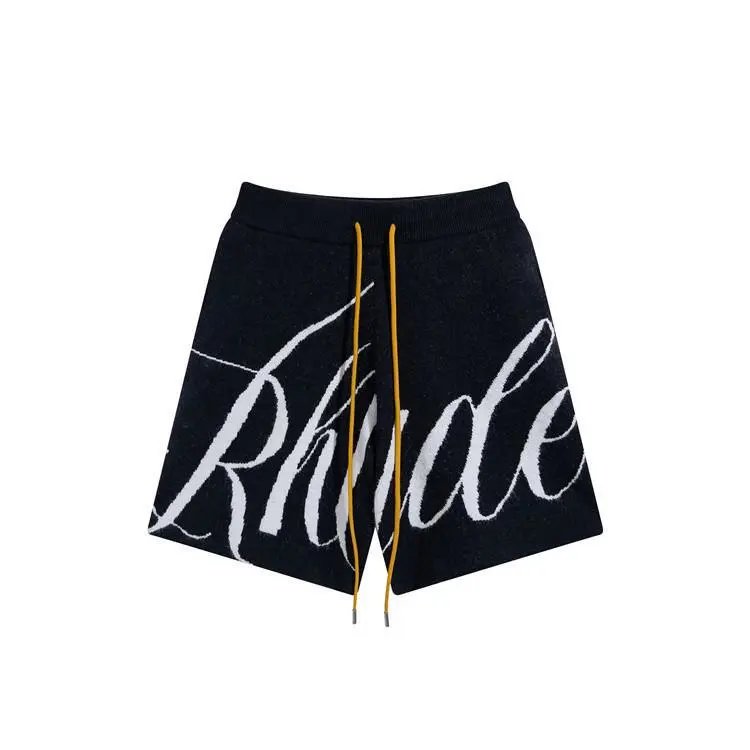 Rhude Jacquard Knit Shorts Multicolor - Gallery Image 4 - Detailed View