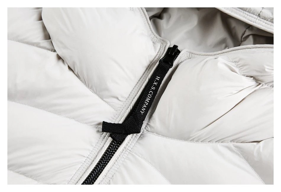 Unisex Lightweight Hooded Winter Down Puffer Jacket Lilac - Gallery Image 13 - Detailed View