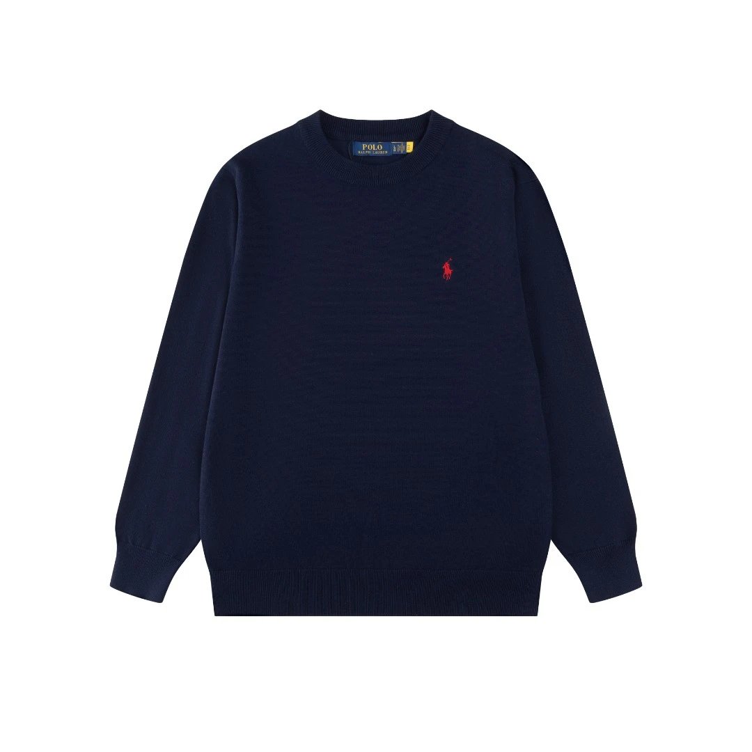 Classic Knit Crew Neck Sweater Unisex Midnight Blue - Ralph Lauren - Cnfans - $34.84