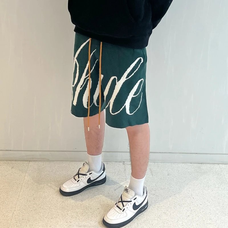 Rhude Jacquard Knit Shorts Multicolor - Gallery Image 9 - Detailed View