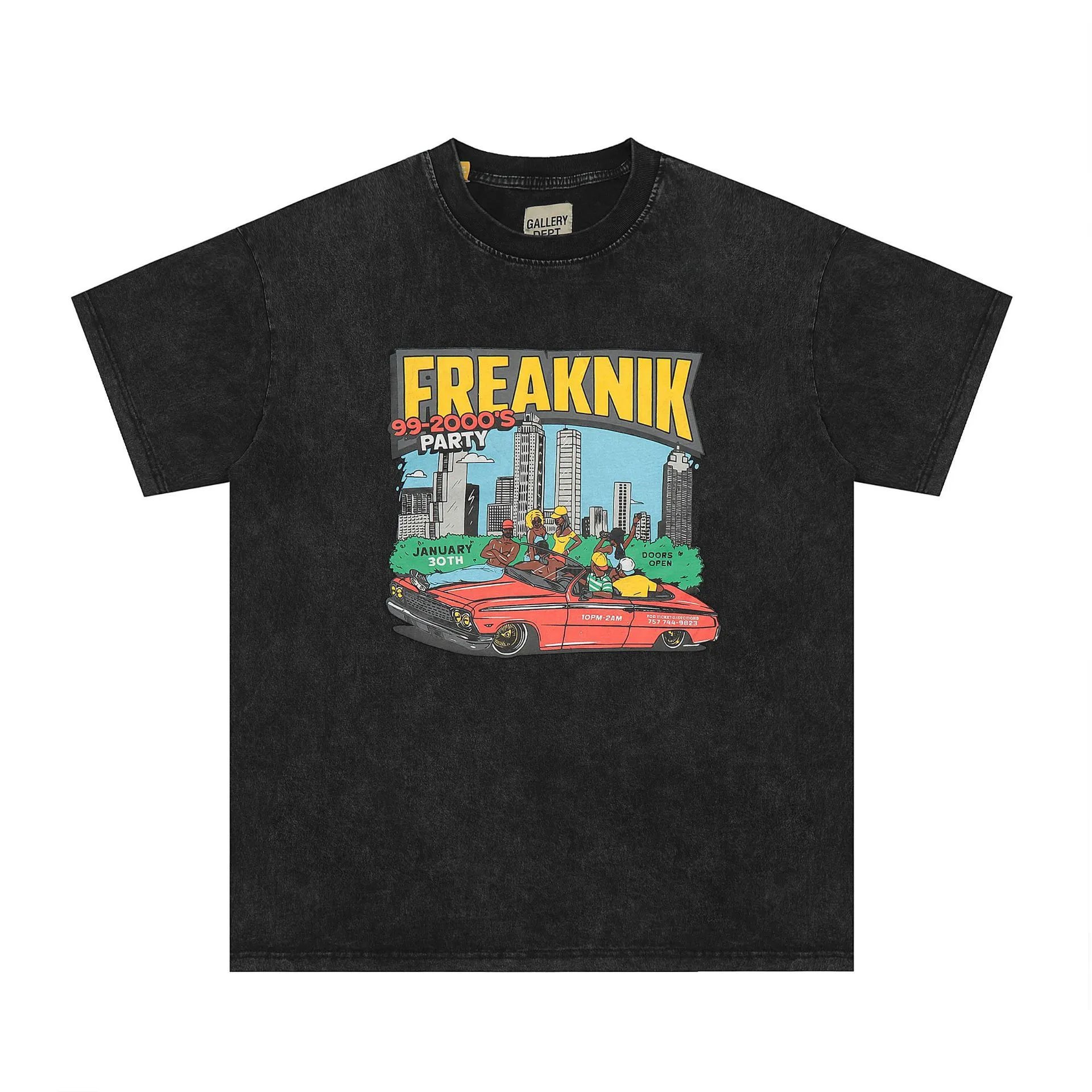 Gallery Dept Printed Wash Tee Black - Gallery Image 2 - Detailed View