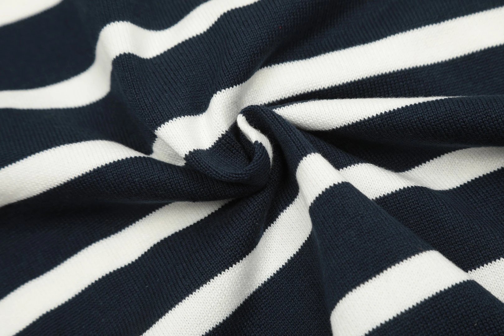 Striped Knit Cardigan Long Sleeve Top, Navy - Gallery Image 13 - Detailed View