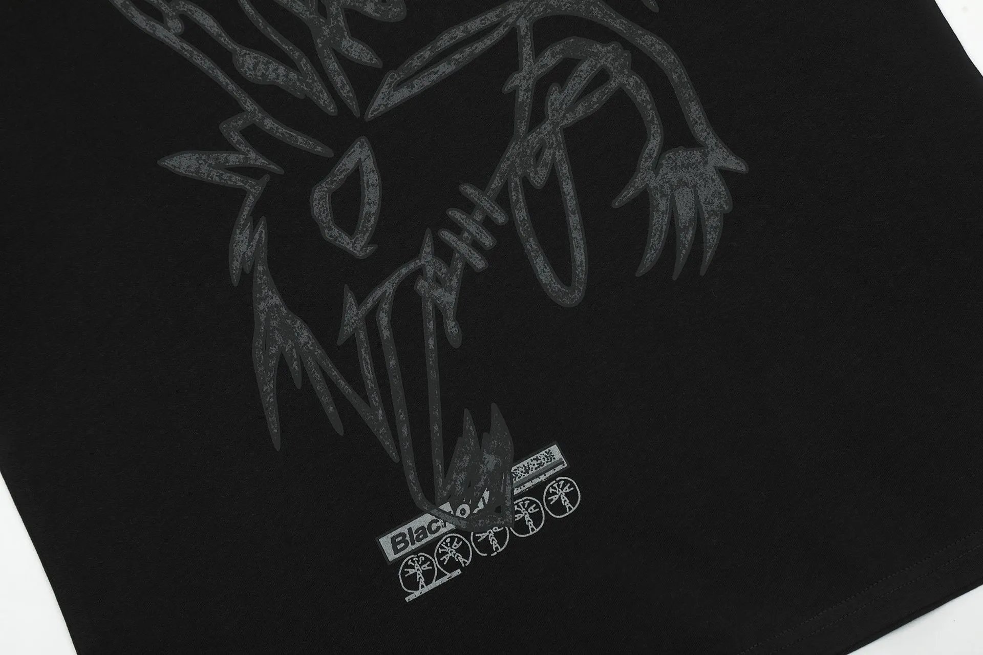 Street Graphic Cotton Tee Charcoal Black - Gallery Image 13 - Detailed View