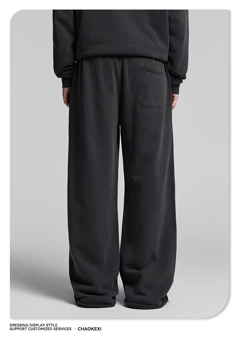 Vintage Cotton Straight-Leg Sweatpants Slate - Gallery Image 10 - Detailed View