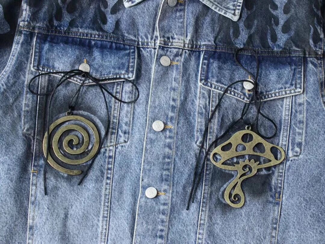 Stussy Artistic Graffiti Denim Jacket Multicolor - Gallery Image 4 - Detailed View