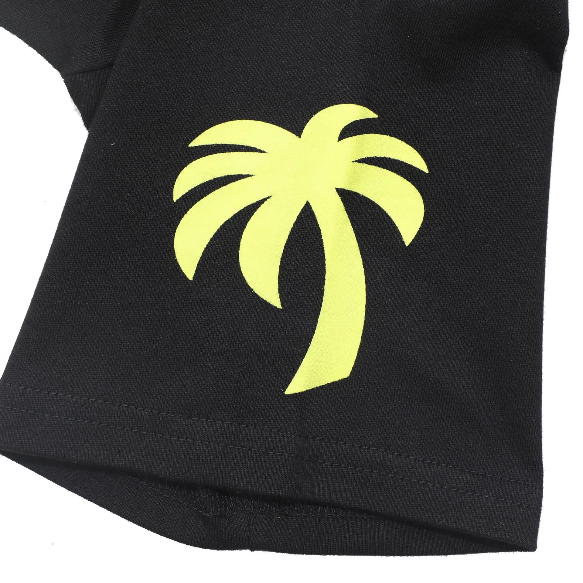 Streetwear Cotton Graphic Logo Oversized T-Shirt Neon Yellow - Gallery Image 9 - Detailed View