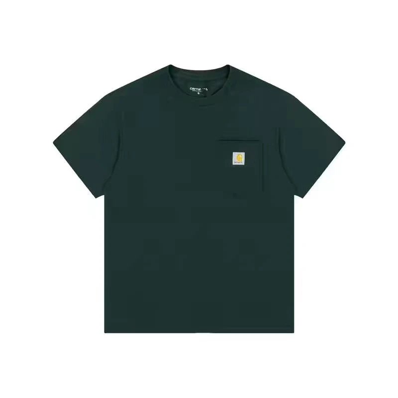 Men's Relaxed Fit Cotton Pocket Tee - Evergreen - Carhartt - Cnfans - $17.39