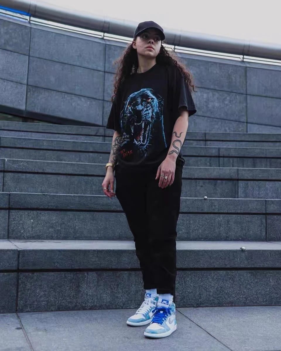 REPRESENT Panther Washed Tee Black - Gallery Image 3 - Detailed View