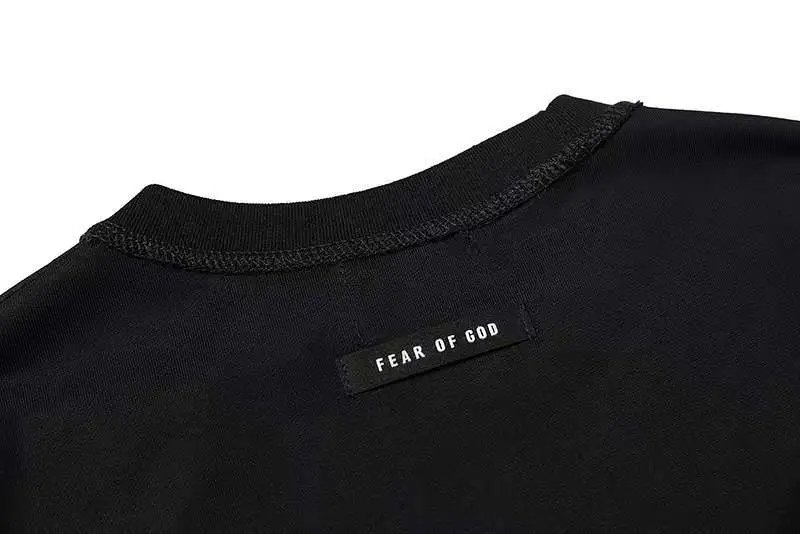 Oversized Cotton Streetwear T-Shirt Onyx Black - Gallery Image 4 - Detailed View