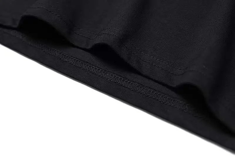 Oversized Cotton Streetwear T-Shirt Onyx Black - Gallery Image 8 - Detailed View