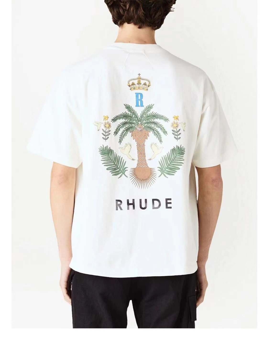 Rhude Island Palm Graphic Tee Multicolor - Gallery Image 14 - Detailed View
