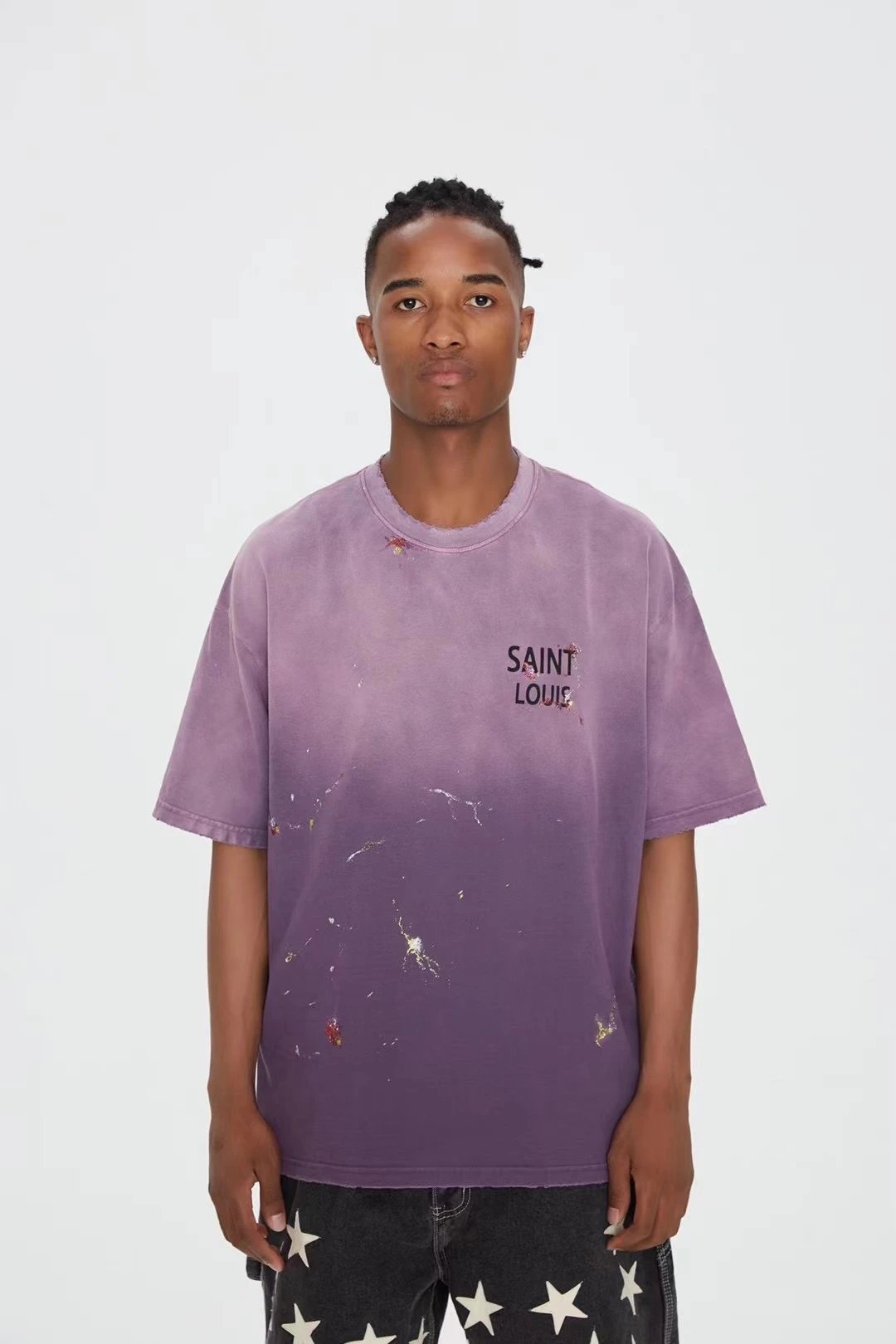 Saint Louis Vintage T-Shirt Purple - Gallery Image 9 - Detailed View