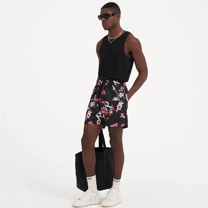 Represent Floral Mesh Shorts Multi - Gallery Image 9 - Detailed View
