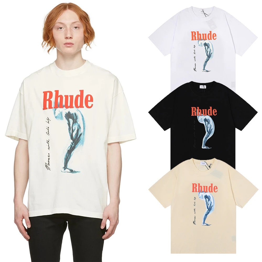 Rhude Abstract Art Printed Tee Multicolor - Gallery Image 2 - Detailed View