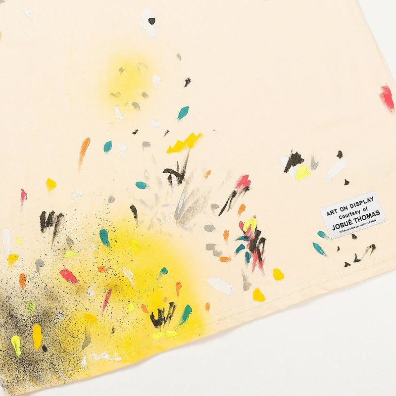 Lanvin x Gallery Dept Paint Splatter Tee Beige - Gallery Image 6 - Detailed View