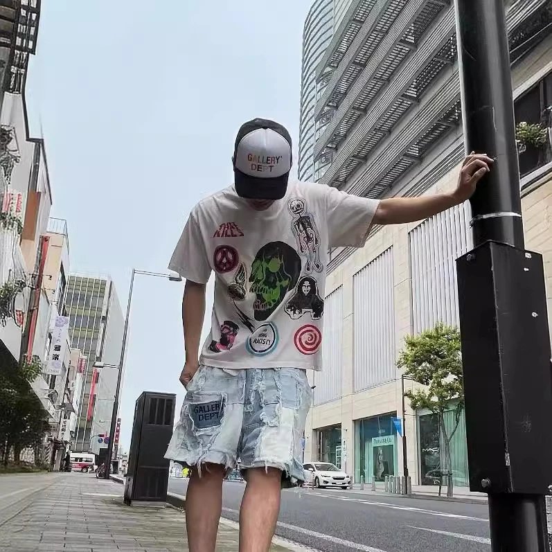 Gallery Dept Skull Flame Tee White - Gallery Image 13 - Detailed View