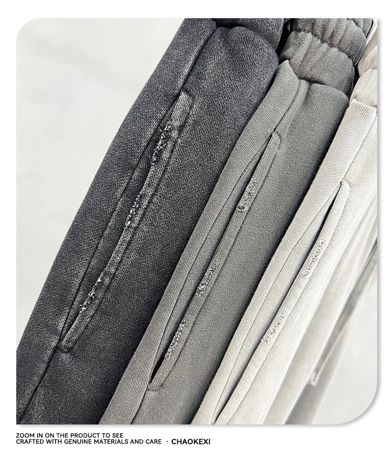 Vintage Cotton Straight-Leg Sweatpants Slate - Gallery Image 8 - Detailed View