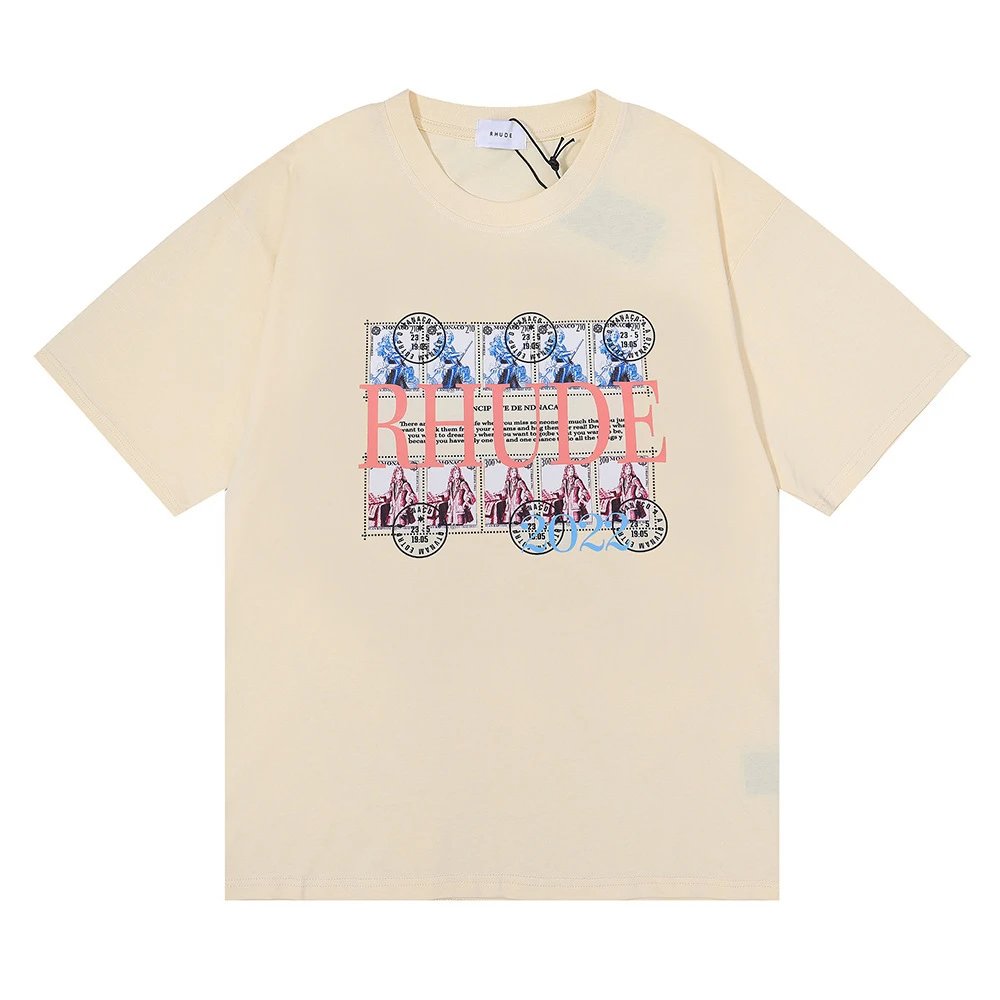 Rhude Stamp Print Tee Multicolor - Gallery Image 3 - Detailed View