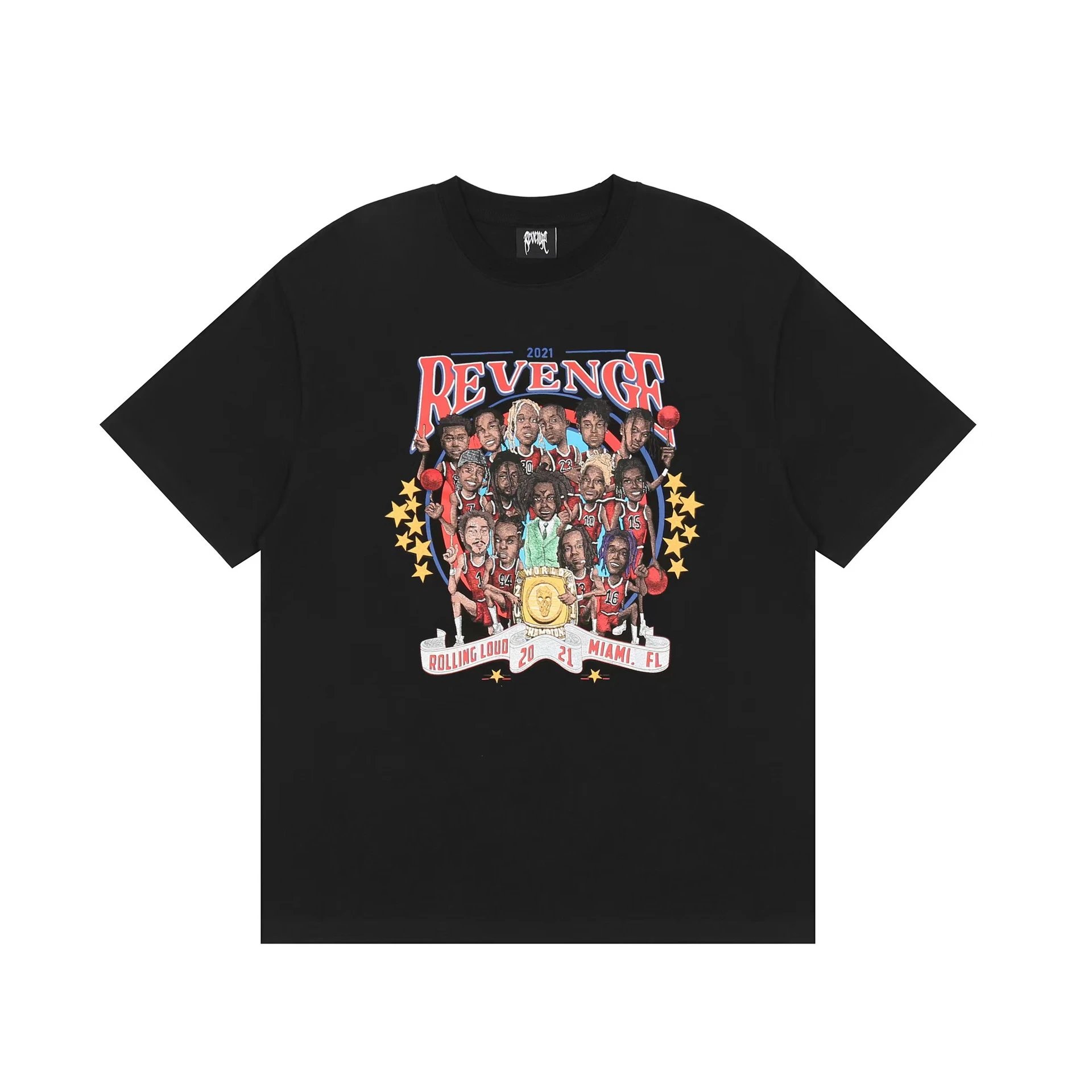 Streetwear Tee Cotton Onyx - Revenge - Cnfans - $20.00