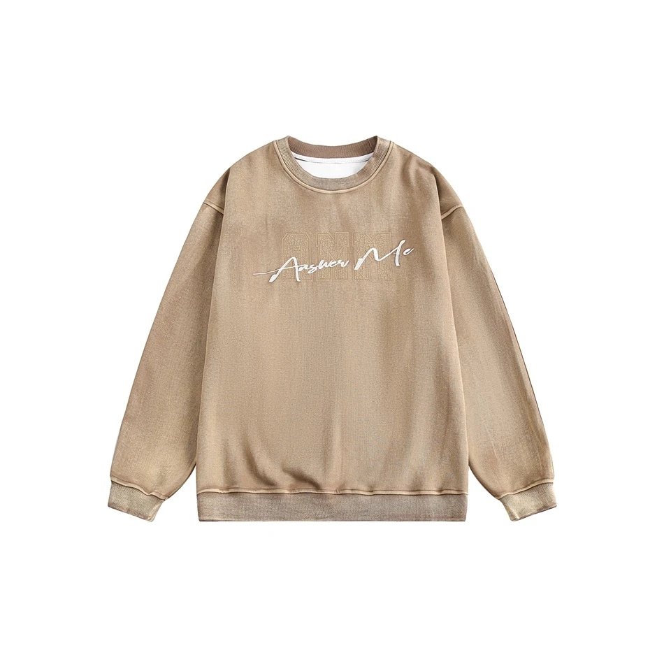 Unisex Retro Washed Crewneck Sweatshirt, Dusty Taupe - Answer Me - Cnfans - $39.48