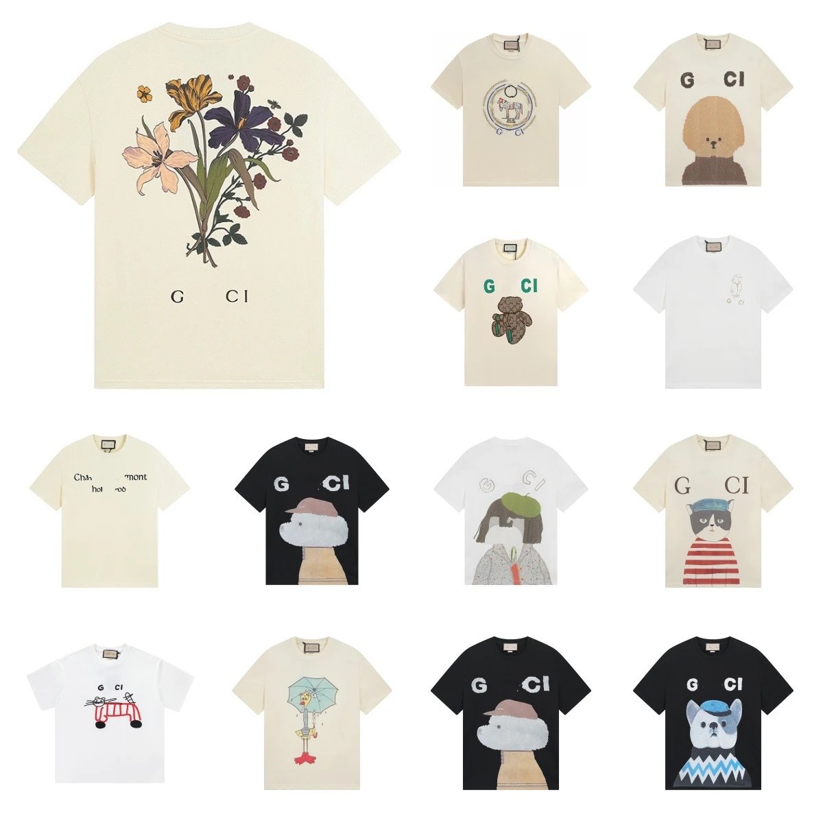 Casual Cotton Blend Graphic Tee Unisex Onyx - Gallery Image 1 - Detailed View