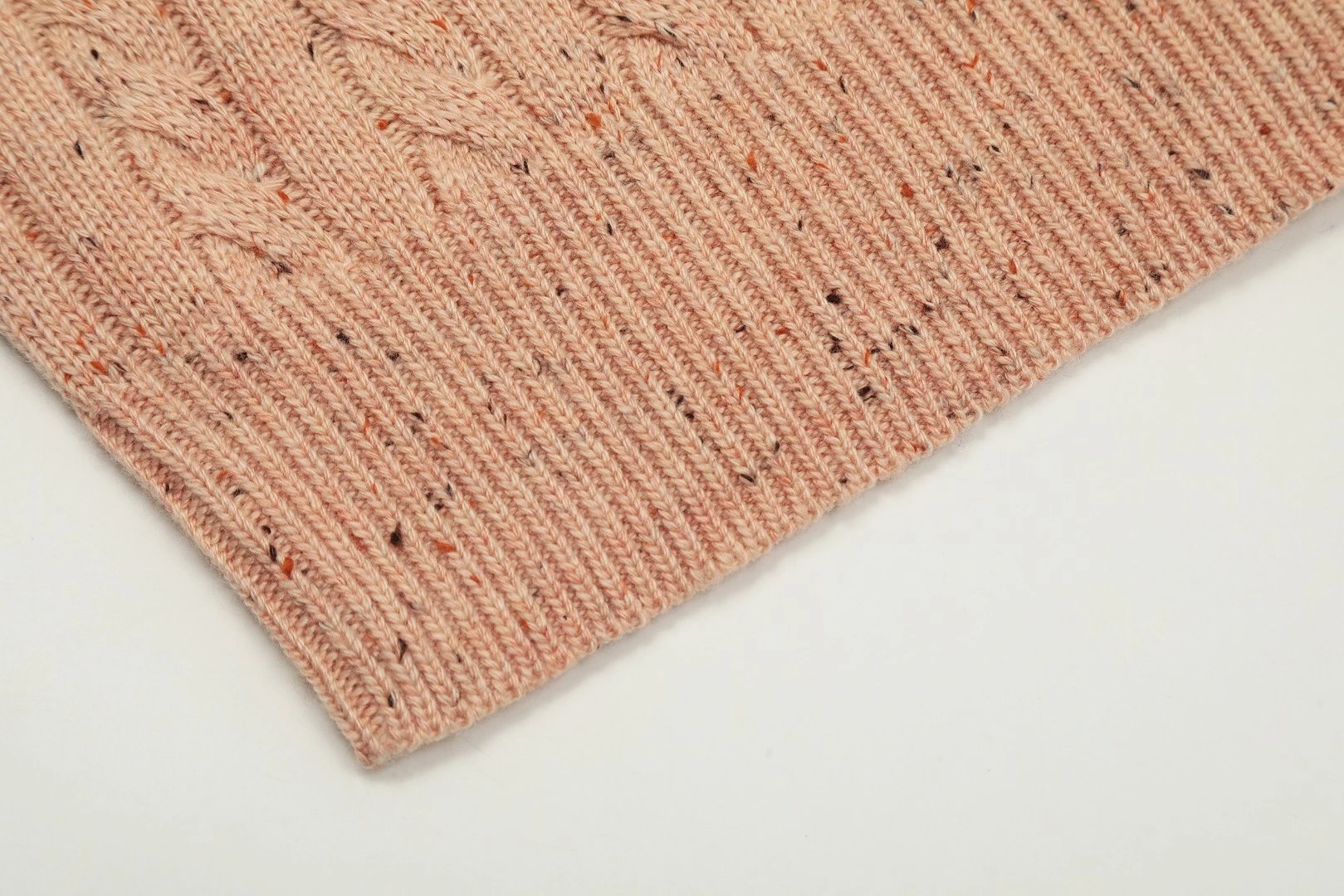 Cable-Knit Wool Blend Cardigan Sweater Ecru - Gallery Image 13 - Detailed View