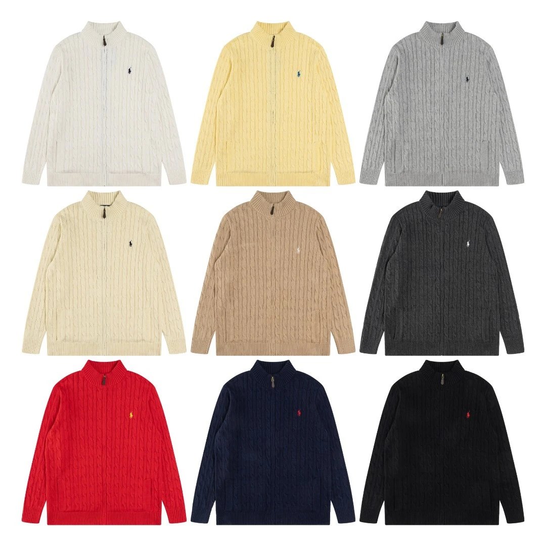 Cable Knit Full-Zip Cardigan Sweater Ecru - Gallery Image 1 - Detailed View