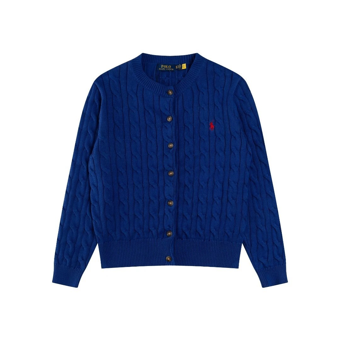 Women's Cable-Knit Cotton Cardigan Sweater Cobalt - Ralph Lauren - Cnfans - $39.35