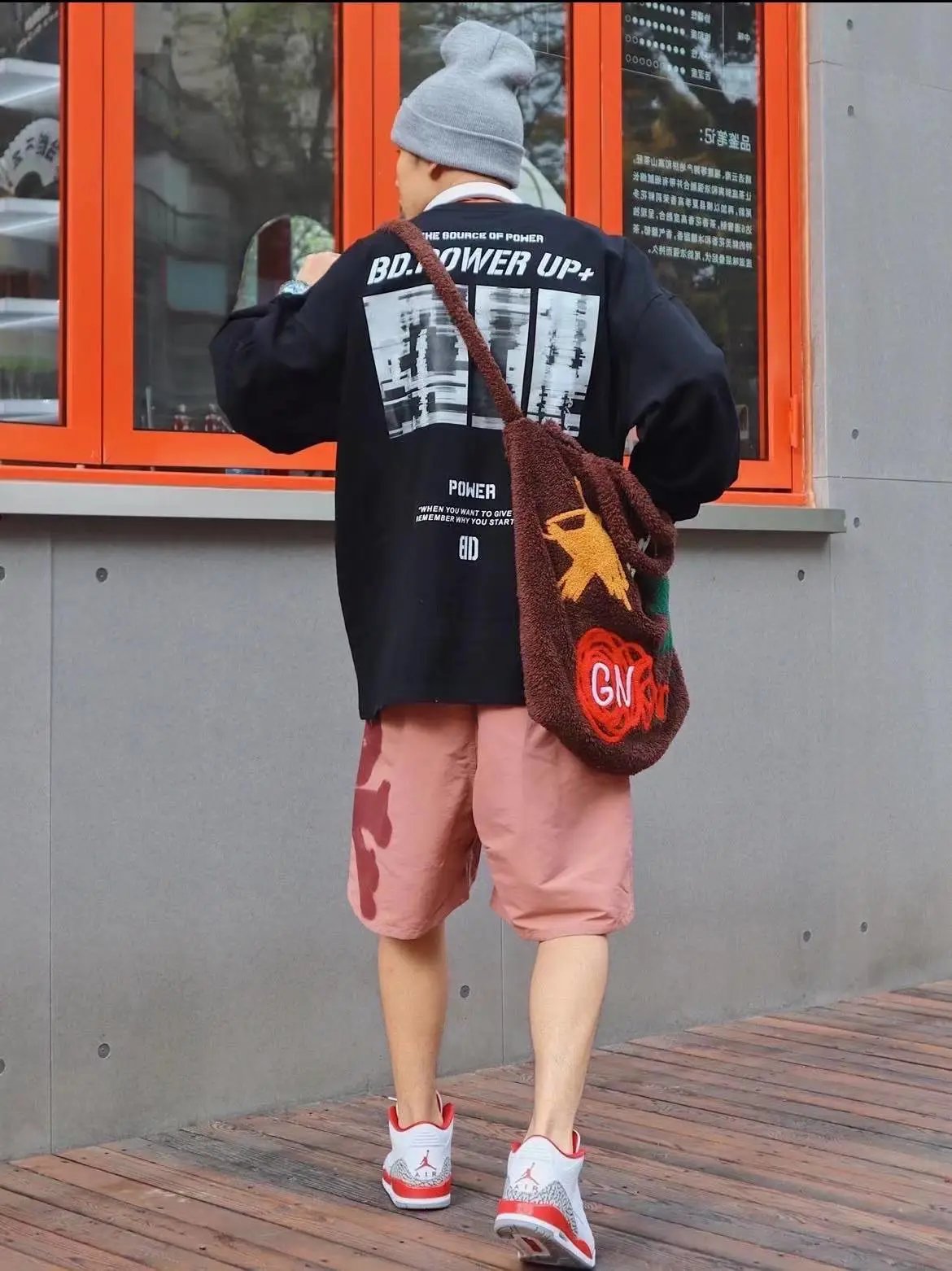 Street Skull Print Casual Shorts Ebony Black - Gallery Image 13 - Detailed View