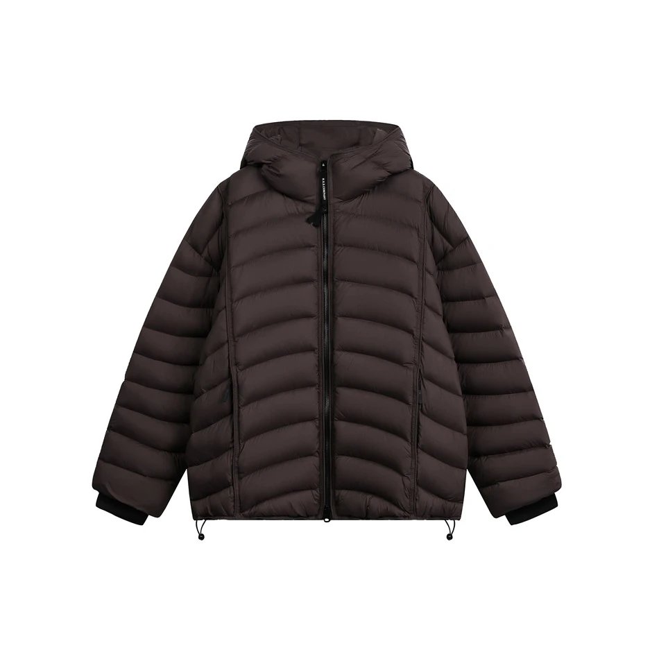 Unisex Warm Hooded Duck Down Puffer Jacket, Espresso - Answer Me - Cnfans - $113.68