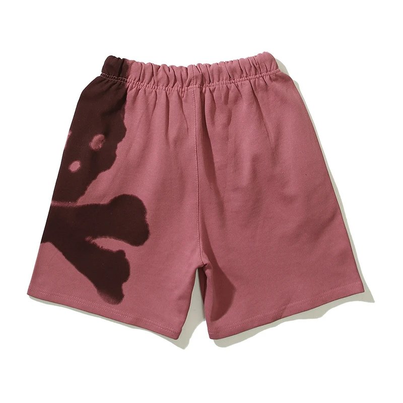 Street Skull Print Casual Shorts Ebony Black - Gallery Image 5 - Detailed View