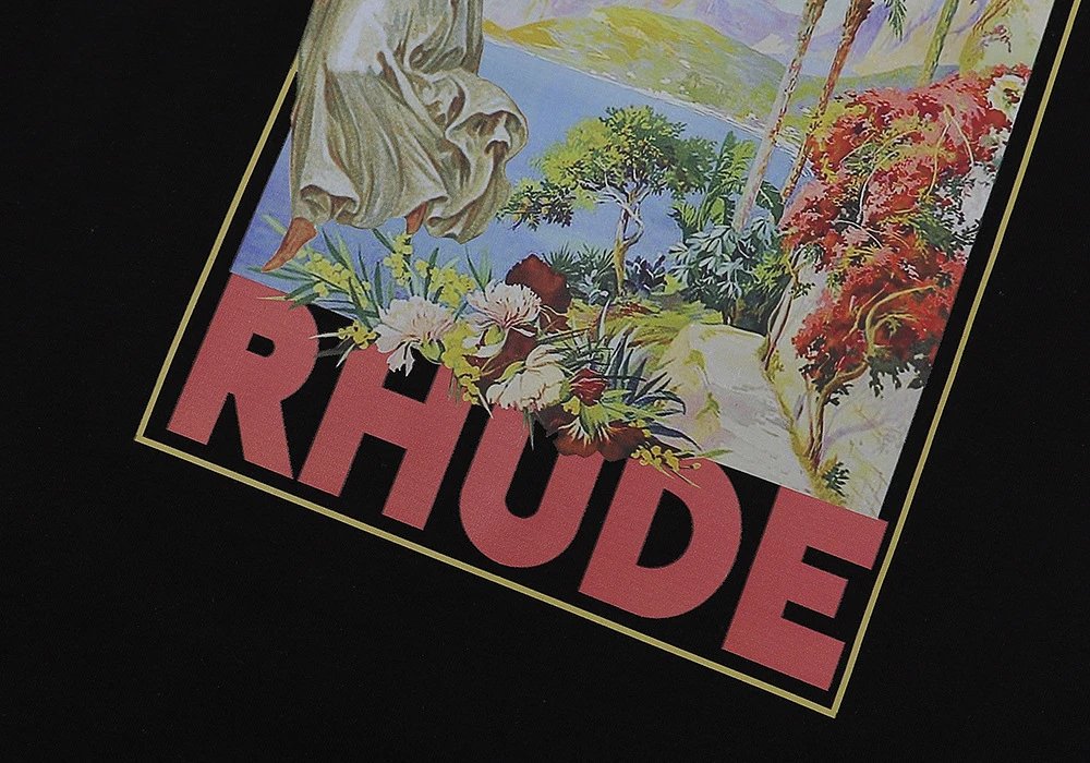Rhude Print T-Shirt Multi - Gallery Image 10 - Detailed View