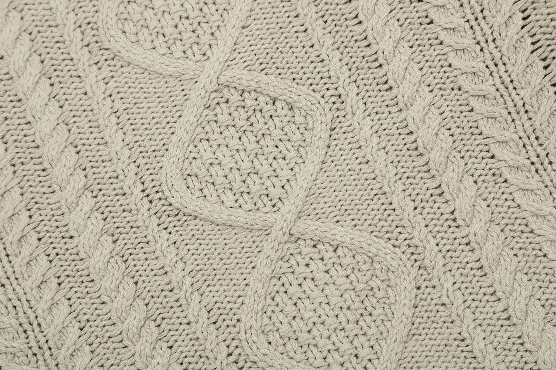 Cable Knit Wool Blend Pullover Sweater, Ecru - Gallery Image 9 - Detailed View