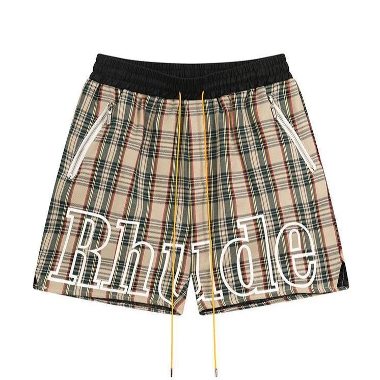 Rhude Plaid Mesh Shorts Multicolor - Gallery Image 3 - Detailed View