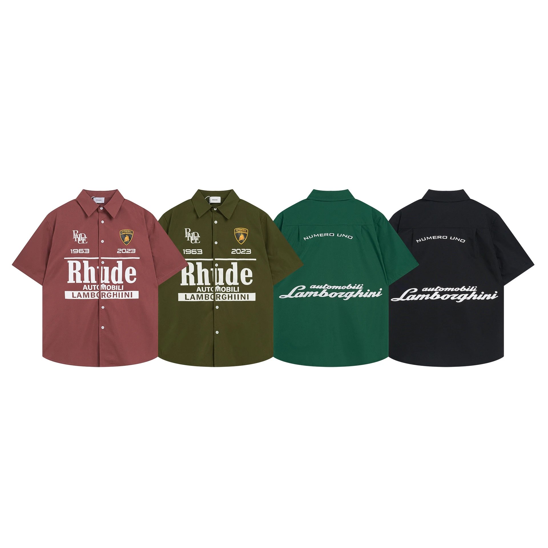 Rhude Logo Short Sleeve Shirt Multicolor - High Quality Product Image - Cnfans
