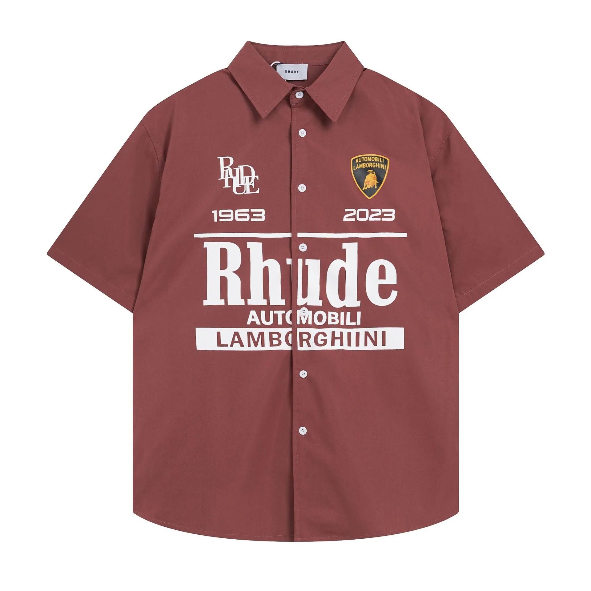 Rhude Logo Short Sleeve Shirt Multicolor - Gallery Image 7 - Detailed View